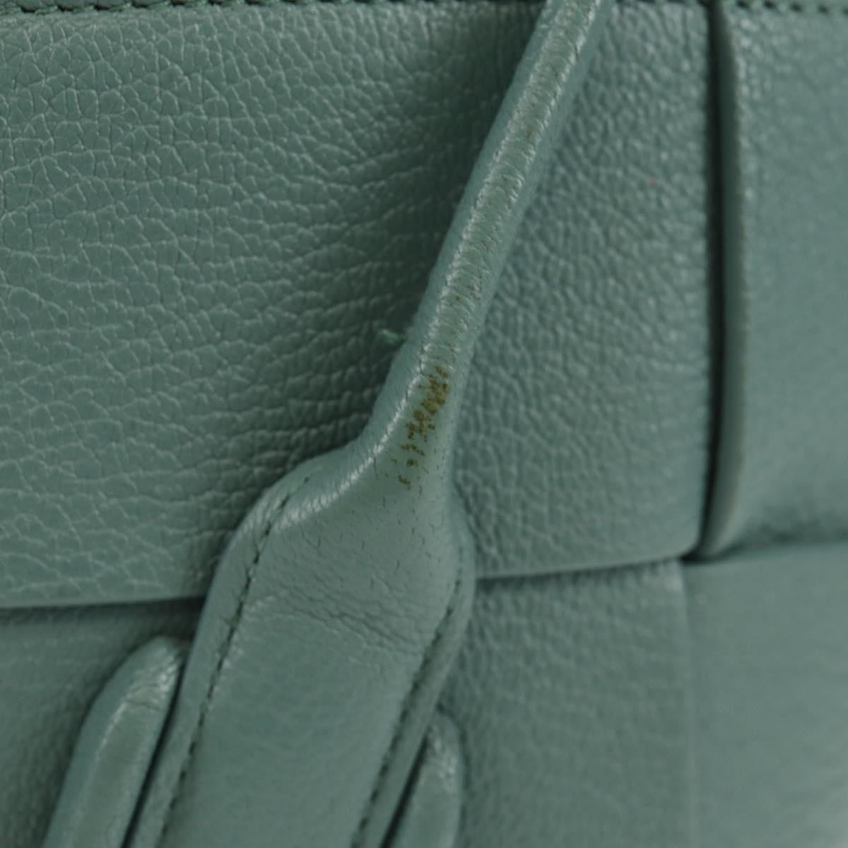 Bottega Veneta Arco Bag Maxi Intrecciato Leather Green Leather Handbag (Pre-Owned)