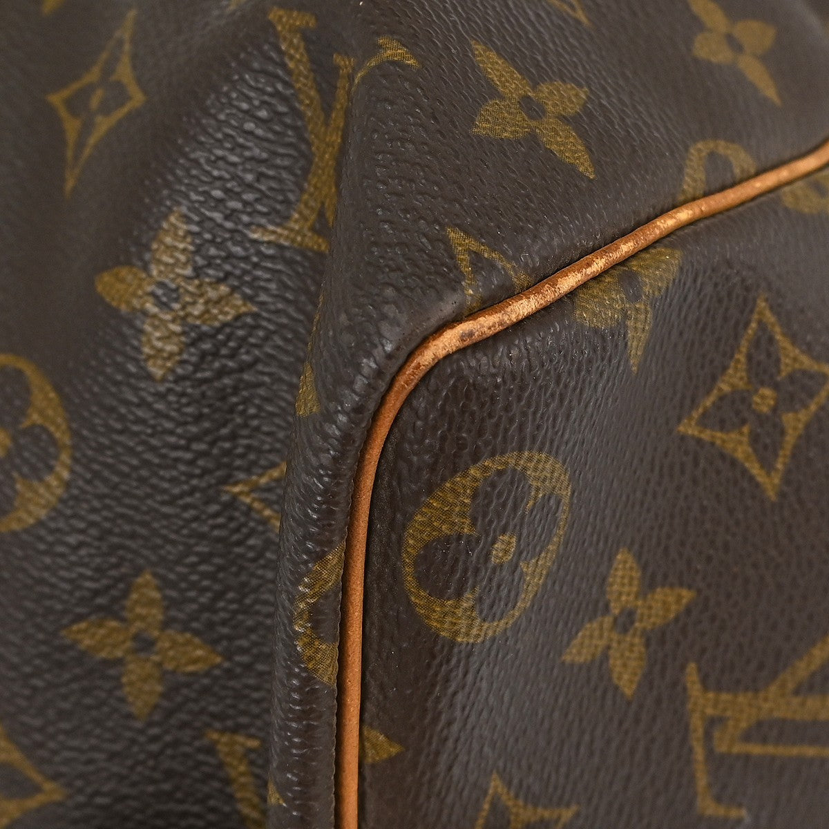 Louis Vuitton Keepall Bag Monogram Canvas Brown Canvas Travel Bag Bag (Pre-Owned)