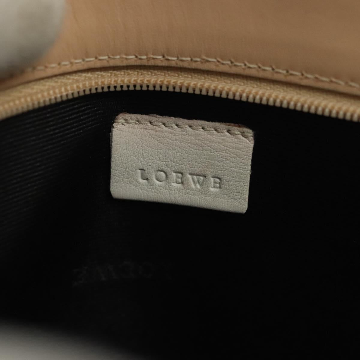 Loewe Flat Zip Pouch Leather White Leather Clutche & Pouche Bag (Pre-Owned)