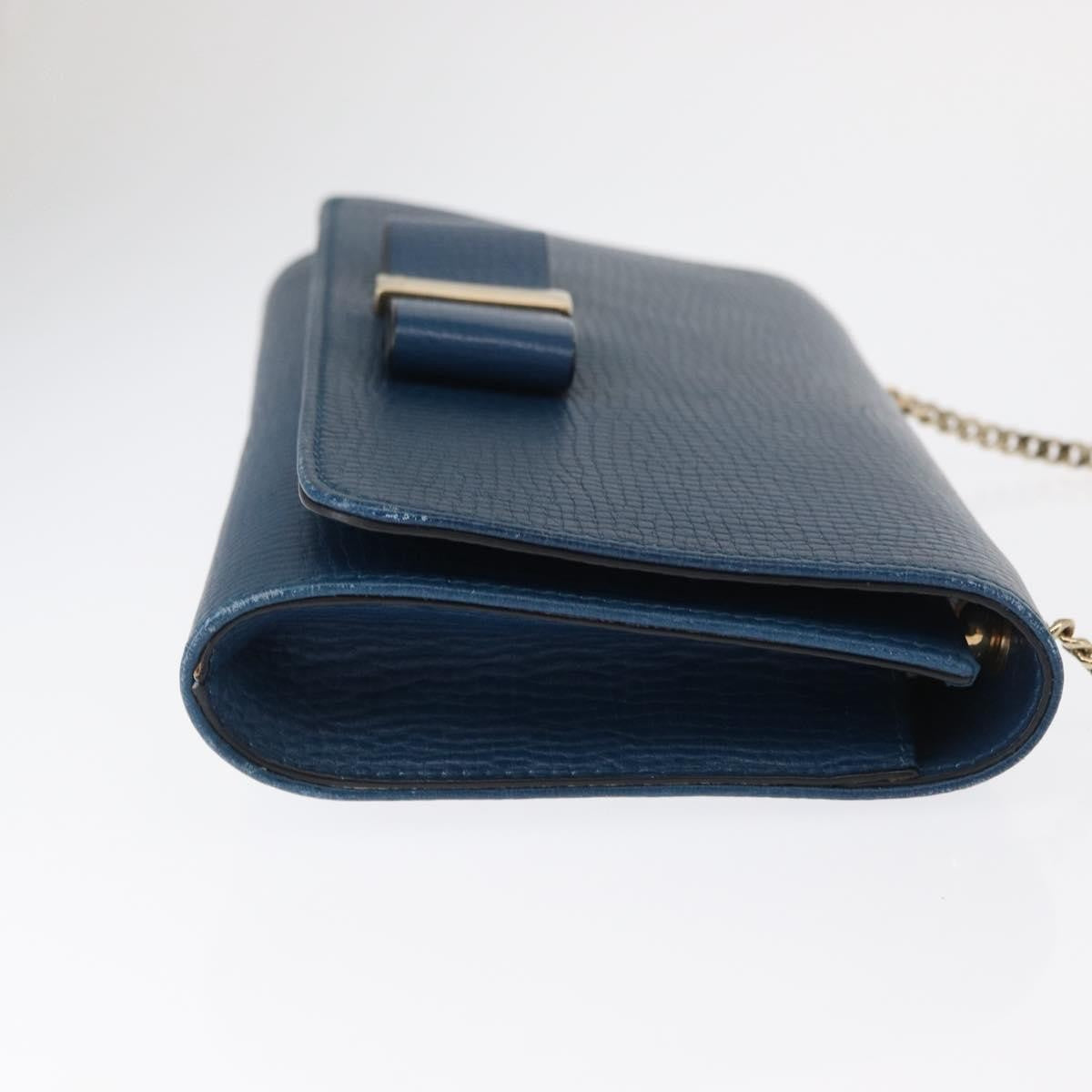 Chloe Vintage Shoulder Bag Leather Blue Leather Shoulder Bag Bag (Pre-Owned)