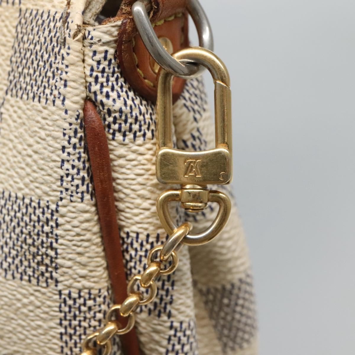 Louis Vuitton Eva Handbag Damier White Canvas Shoulder Bag Bag (Pre-Owned)