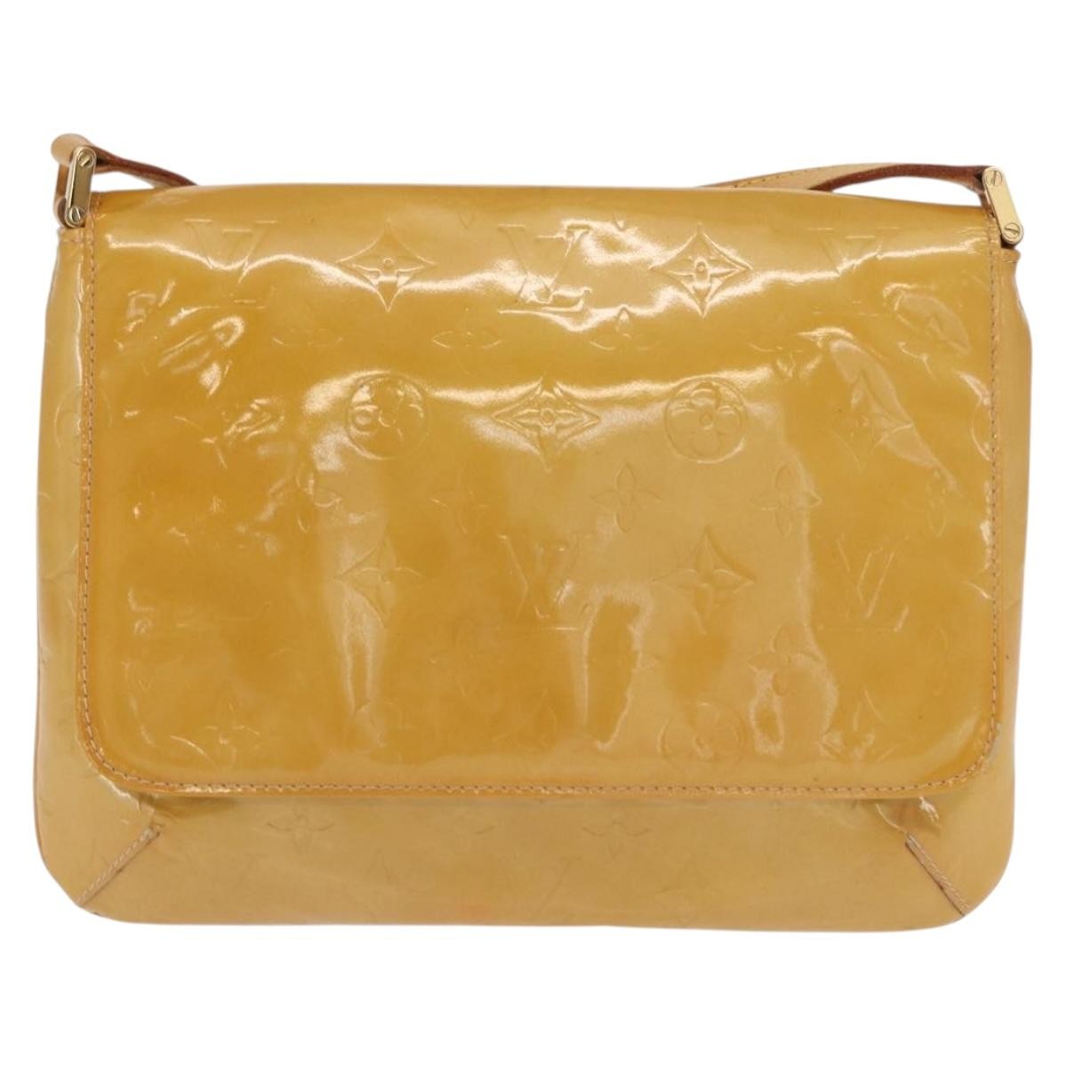 Louis Vuitton Thompson Street Handbag Monogram Vernis Yellow Patent_Leather Shoulder Bag Bag (Pre-Owned)
