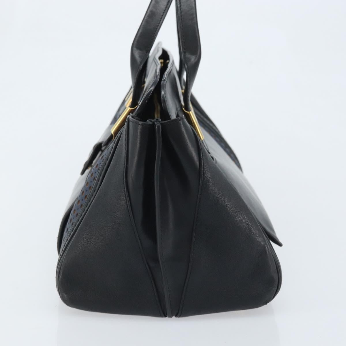Chloe Alice Satchel Leather Black Leather Handbag (Pre-Owned)