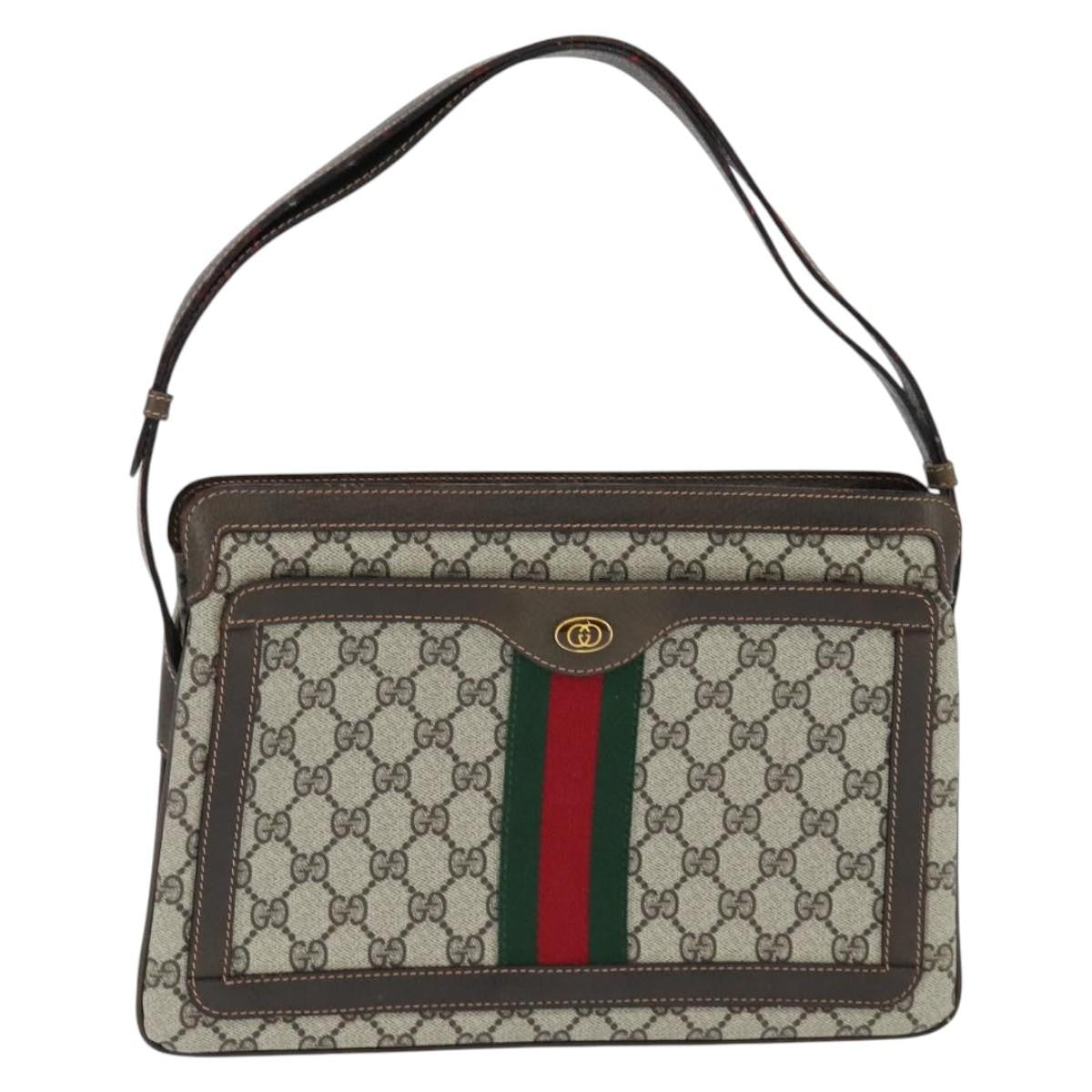 Gucci Ophidia Zip Shoulder Bag Gg Coated Canvas Beige Canvas Shoulder Bag Bag (Pre-Owned)