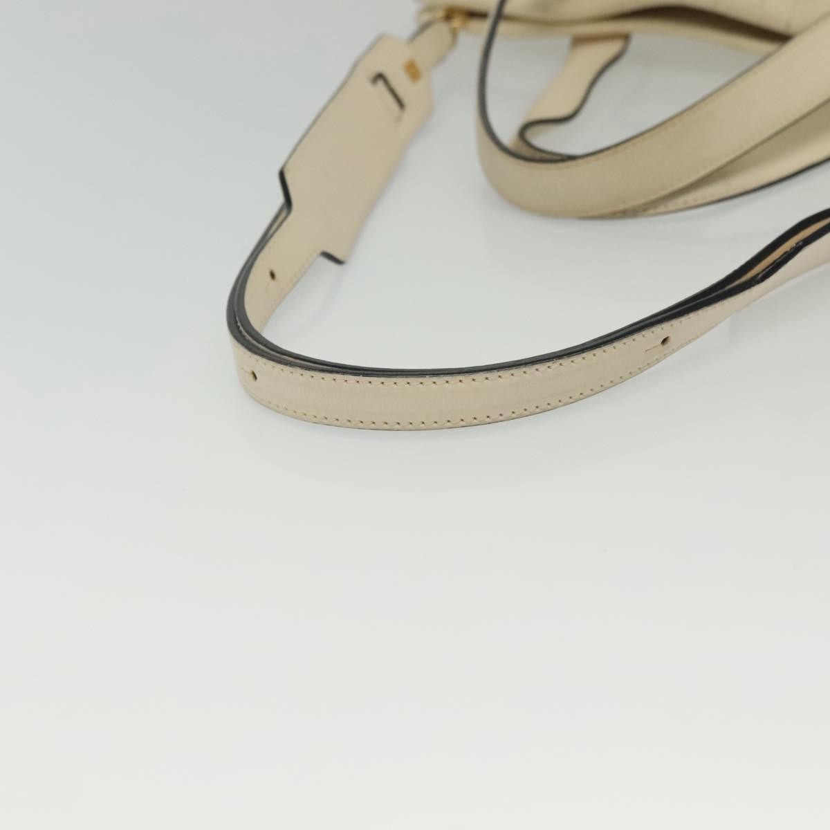 Loewe Shopper Tote Leather Ecru Leather Tote Bag Bag (Pre-Owned)