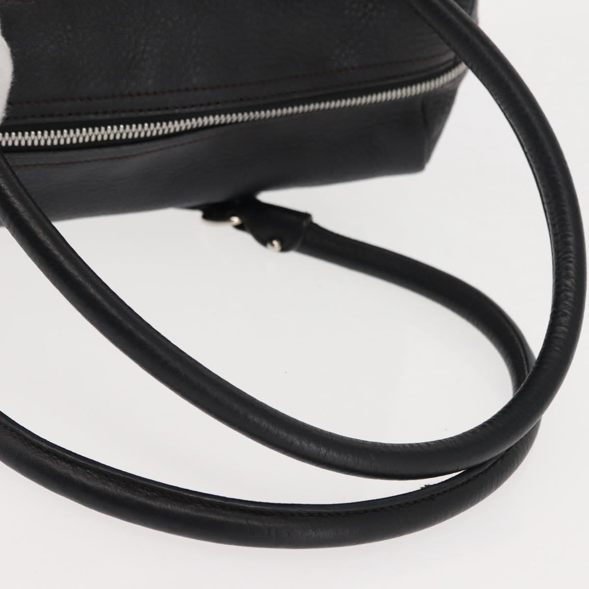 Salvatore Ferragamo Gancini Buckle Shoulder Bag Leather Black Leather Shoulder Bag Bag (Pre-Owned)