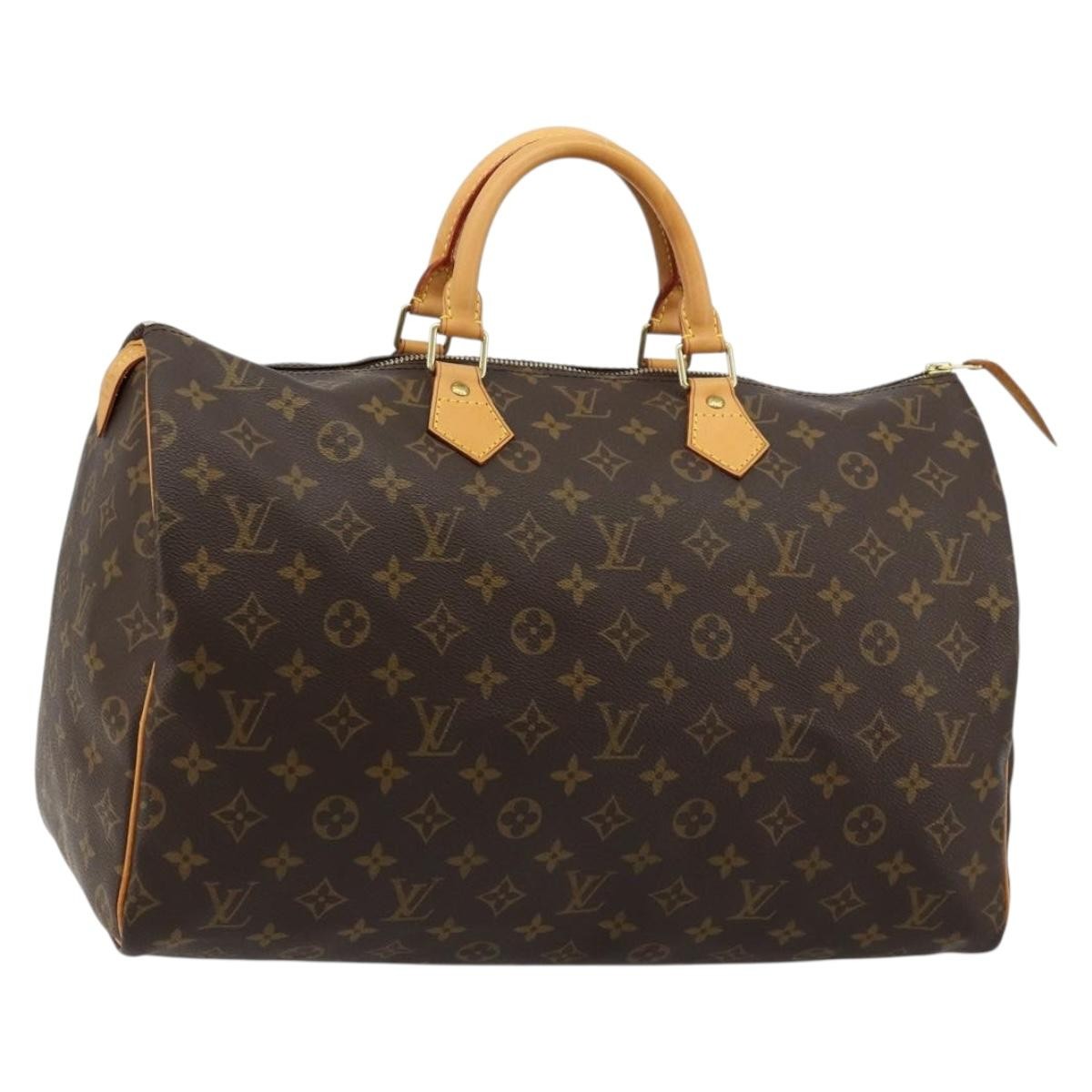 Louis Vuitton Speedy Handbag Monogram Canvas Brown Canvas Handbag (Pre-Owned)