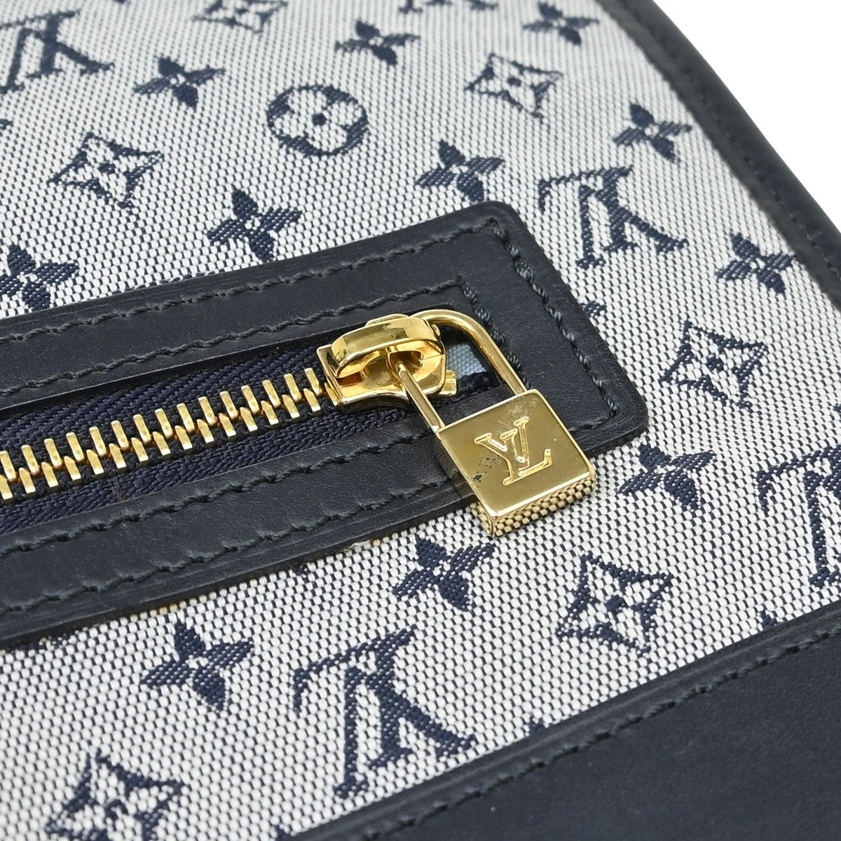 Louis Vuitton Kathleen Tote Mini Lin Blue Canvas Handbag (Pre-Owned)