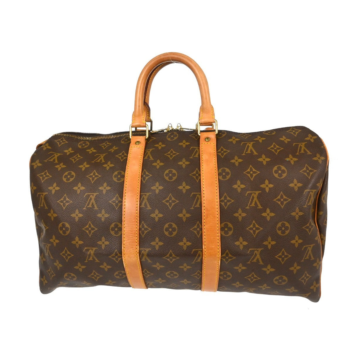 Louis Vuitton Keepall Bag Monogram Canvas Brown Canvas Travel Bag Bag (Pre-Owned)