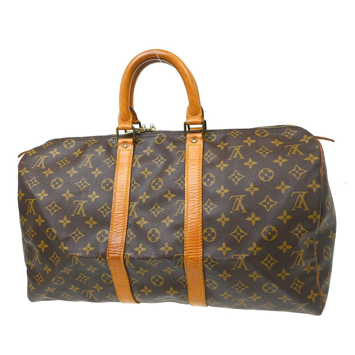 Louis Vuitton Keepall Bag Monogram Canvas Brown Canvas Travel Bag Bag (Pre-Owned)