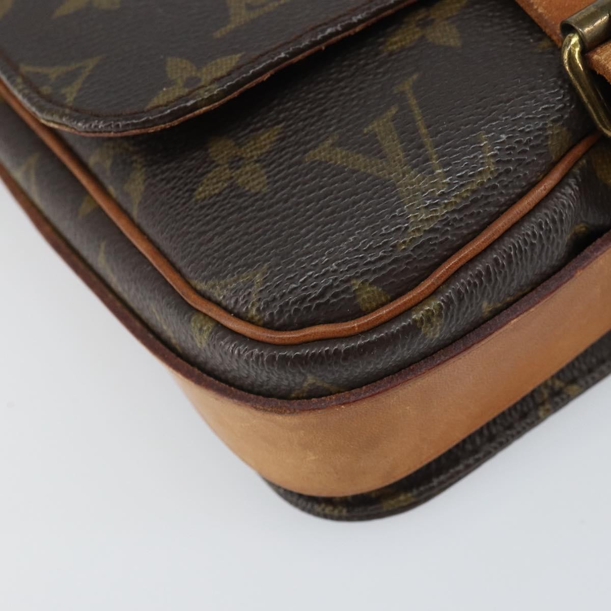 Louis Vuitton Cartouchiere Handbag Monogram Canvas Brown Canvas Shoulder Bag Bag (Pre-Owned)