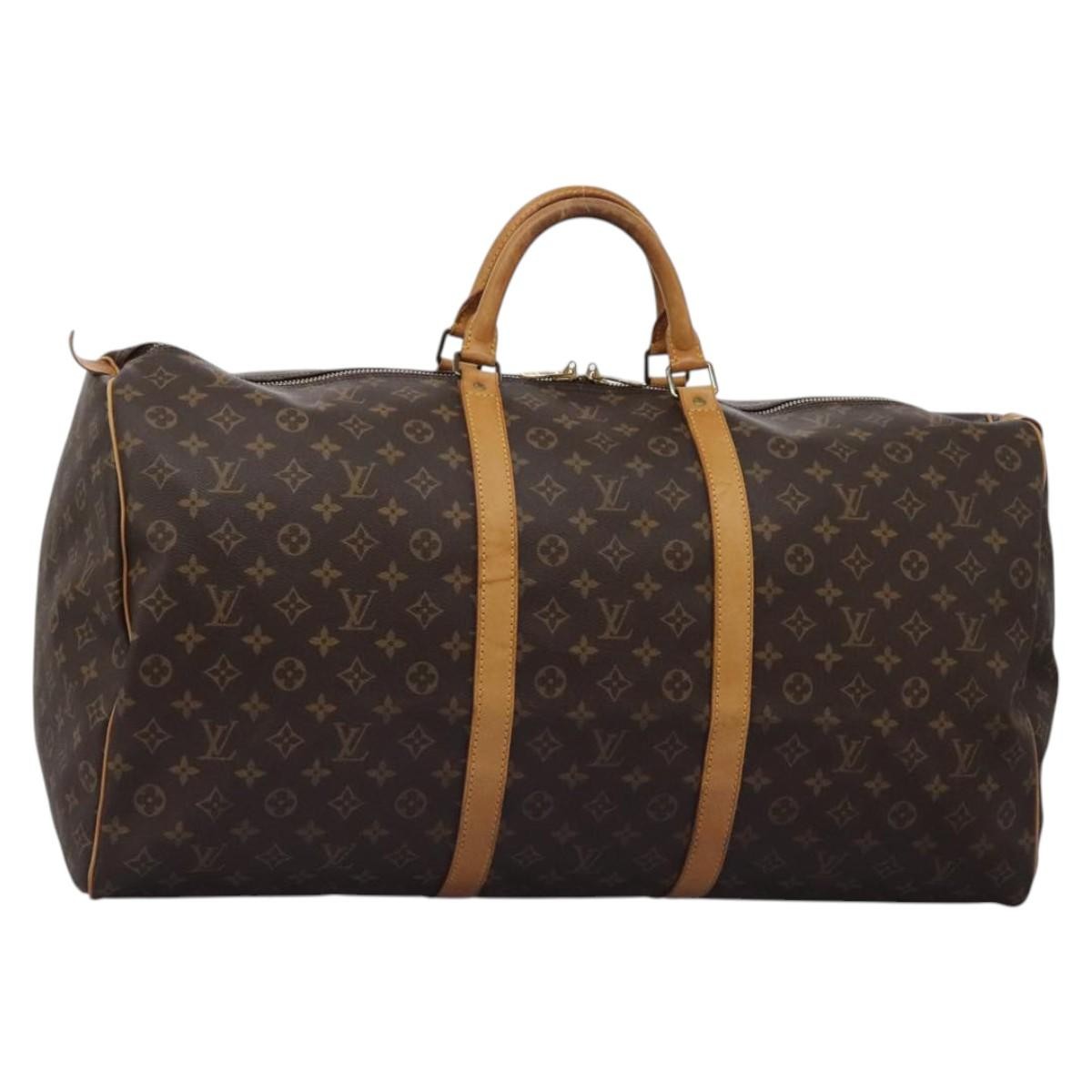 Louis Vuitton Keepall Bag Monogram Canvas Brown Canvas Travel Bag Bag (Pre-Owned)