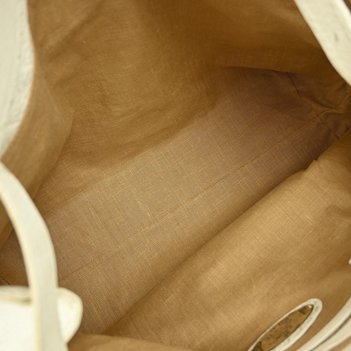 Fendi Selleria Peekaboo Bag Leather White Leather Handbag (Pre-Owned)