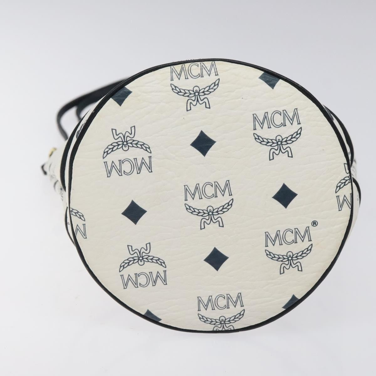 MCM Visetos Shoulder Bag Pvc White Pvc Shoulder Bag Bag (Pre-Owned)