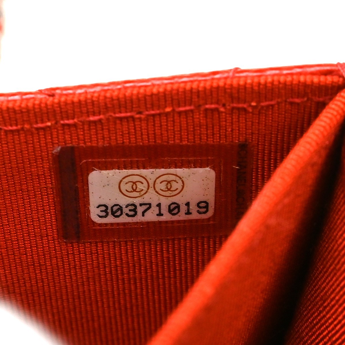 Chanel Vintage Cc Mini Chain Shoulder Bag Leather Red Calfskin Crossbody Bag Bag (Pre-Owned)