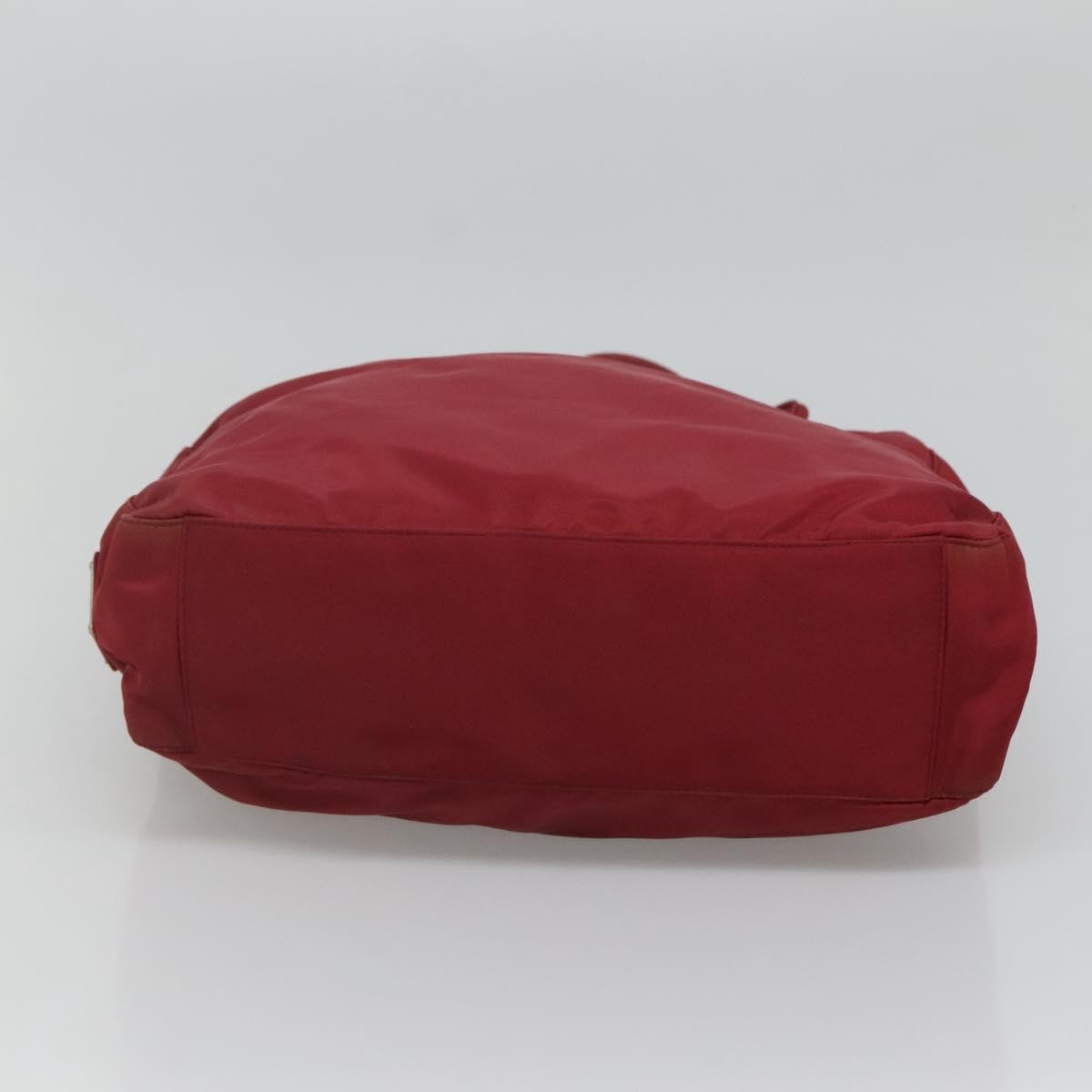 Prada Vintage Zip Tote Tessuto Red Nylon Tote Bag Bag (Pre-Owned)