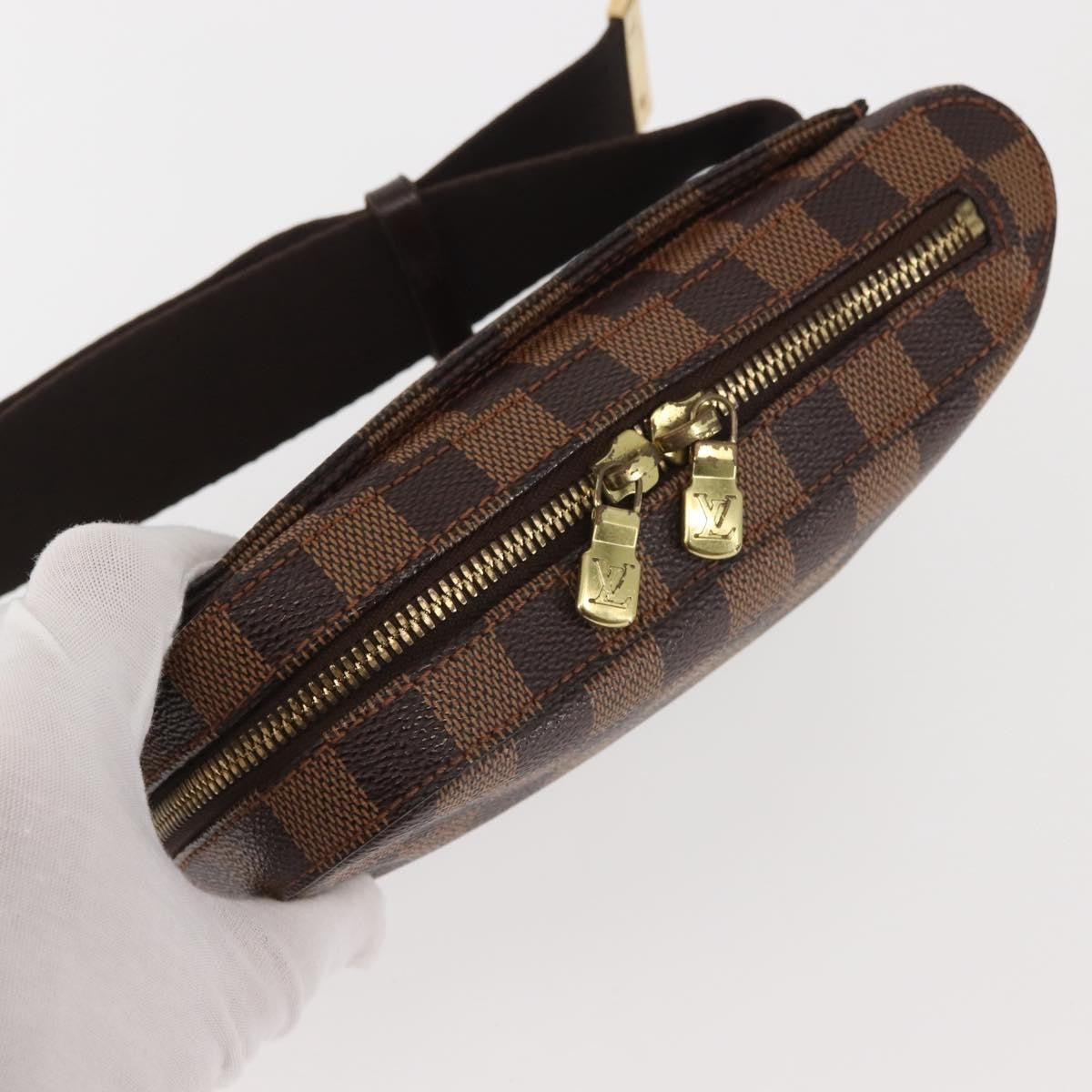 Louis Vuitton Geronimos Waist Bag Damier Brown Canvas Shoulder Bag Bag (Pre-Owned)