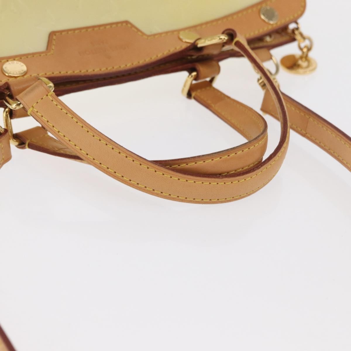 Louis Vuitton Brea Handbag Monogram Vernis Beige Patent_Leather Handbag (Pre-Owned)