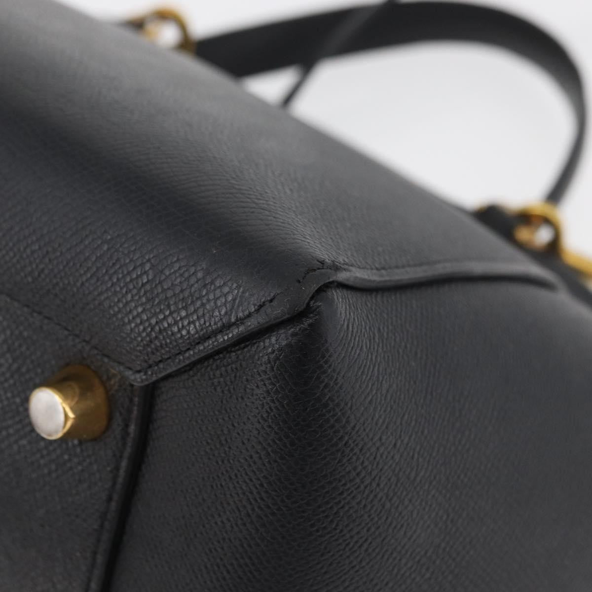 Celine Belt Bag Textured Leather Black Leather Handbag (Pre-Owned)