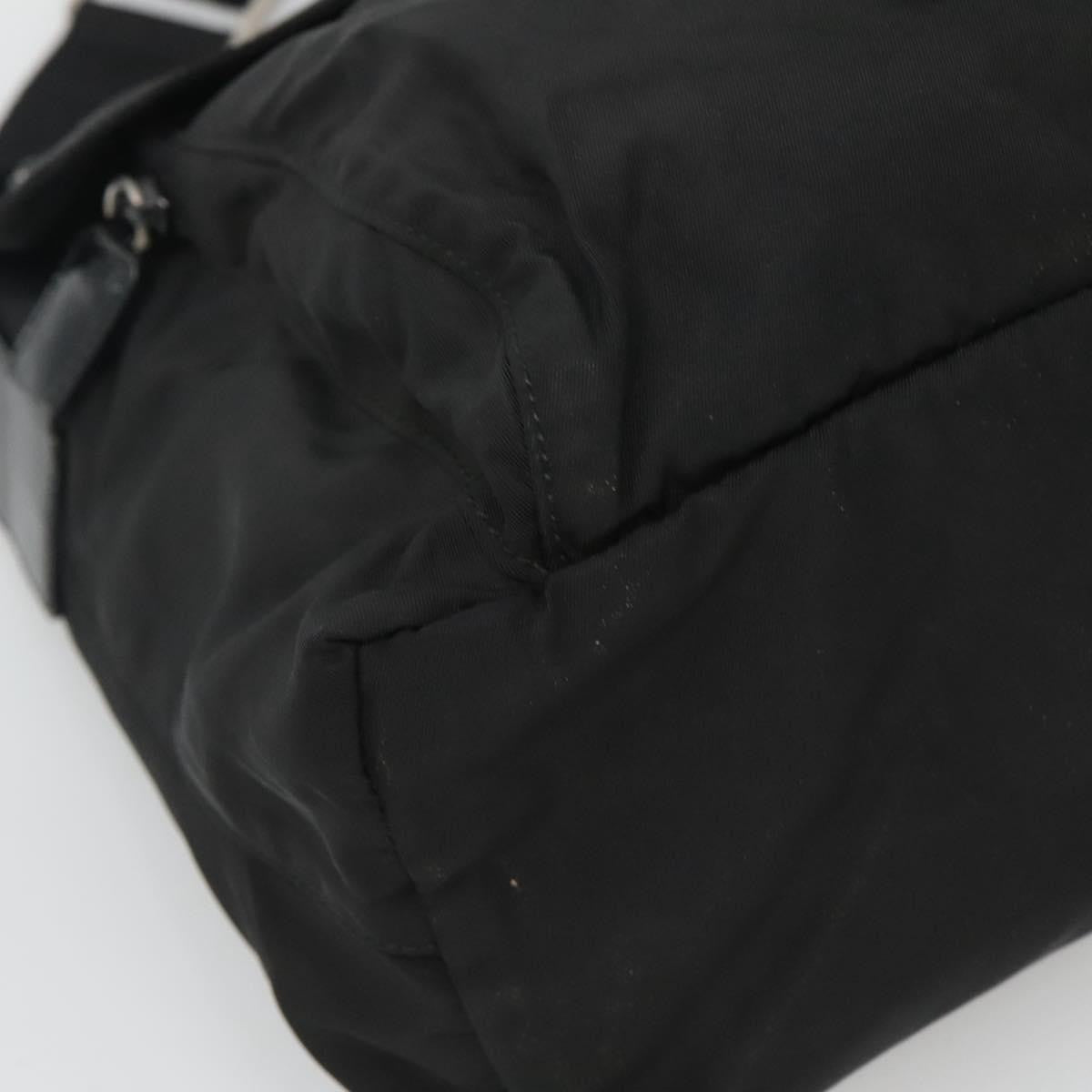 Prada Buckle Messenger Bag Tessuto Black Nylon Shoulder Bag Bag (Pre-Owned)