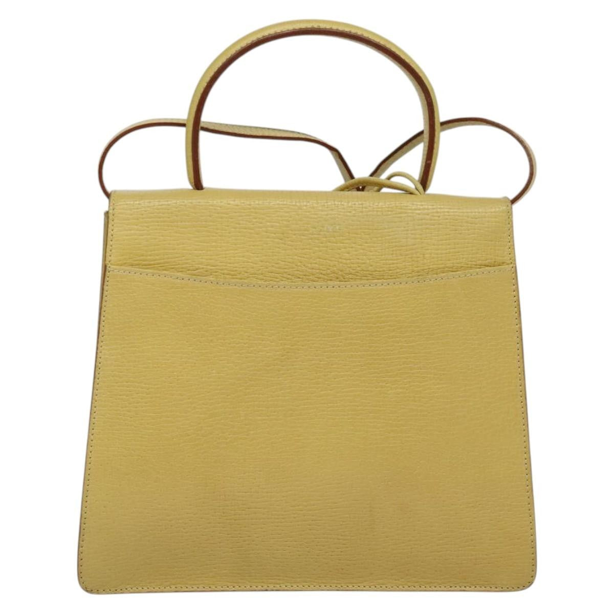Loewe Barcelona Shoulder Bag Leather Yellow Leather Bag (Pre-Owned)