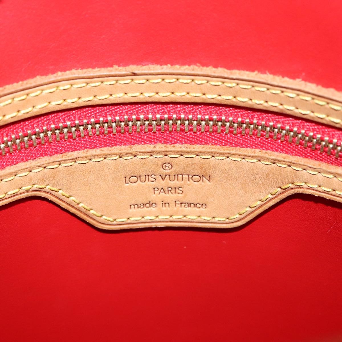 Louis Vuitton Bucket Bag Monogram Vernis Red Patent_Leather Shoulder Bag Bag (Pre-Owned)