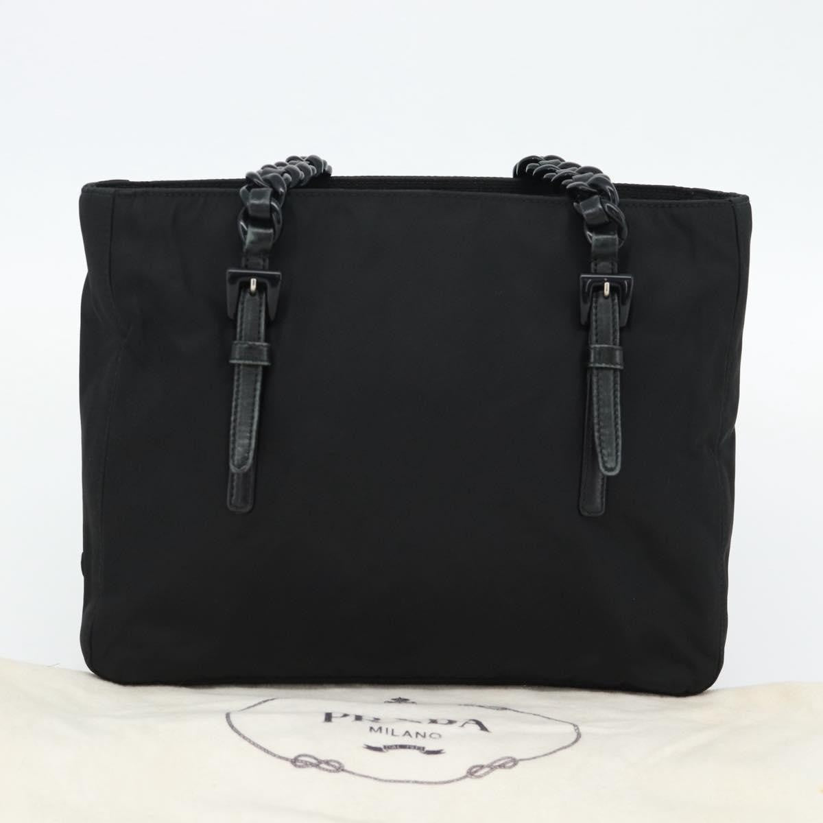 Prada Shoulder Bag Nylon Black Black Nylon Shoulder Bag Bag (Pre-Owned)