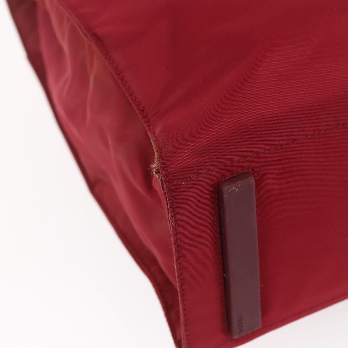 Prada Vintage Tote Tessuto Red Nylon Tote Bag Bag (Pre-Owned)