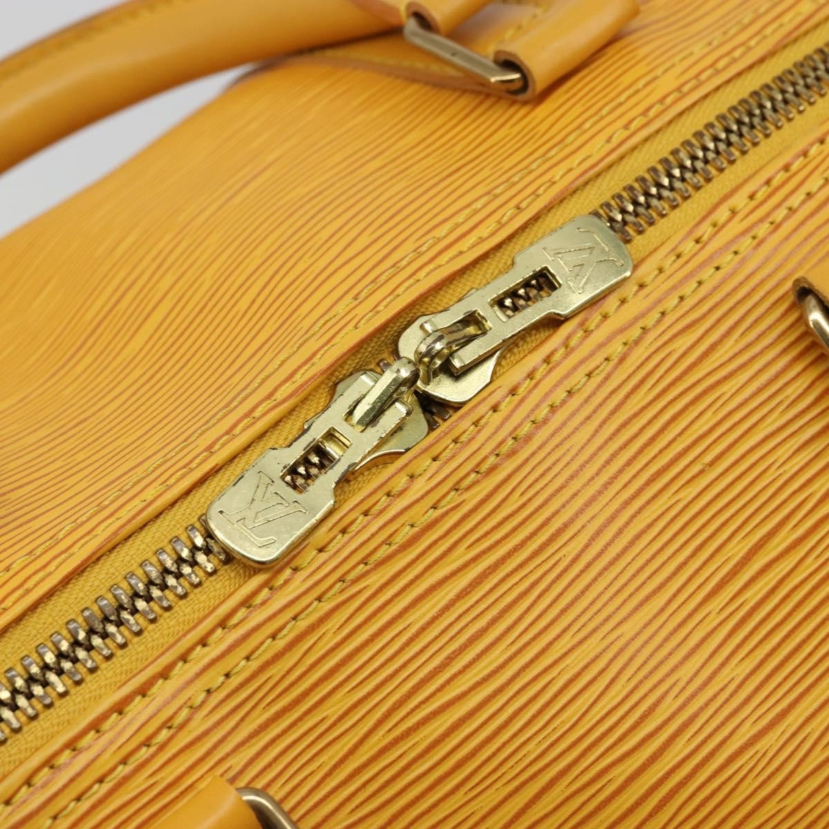 Louis Vuitton Keepall Bag Epi Leather Yellow Leather Travel Bag Bag (Pre-Owned)