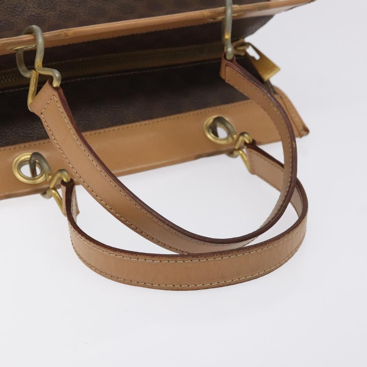 Celine Vintage Macadam Handbag Canvas And Leather Brown Canvas Handbag (Pre-Owned)