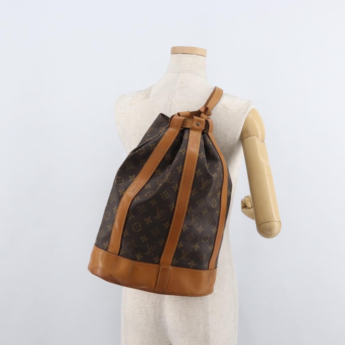 Louis Vuitton Randonnee Backpack Monogram Canvas Brown Canvas Shoulder Bag Bag (Pre-Owned)