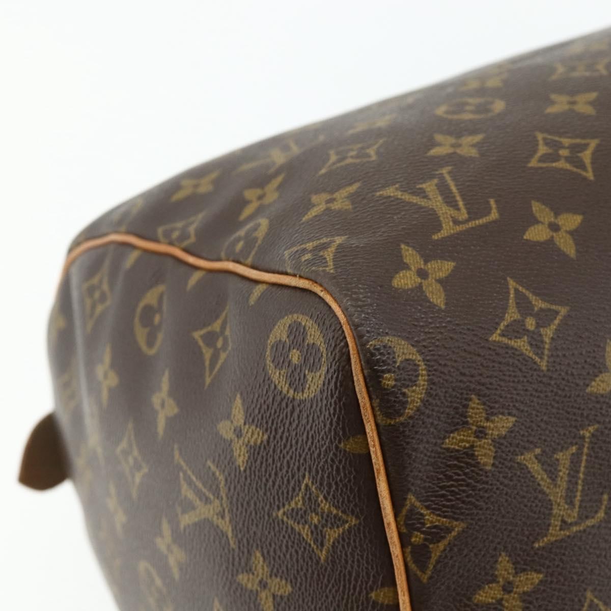 Louis Vuitton Speedy Handbag Monogram Canvas Brown Canvas Handbag (Pre-Owned)