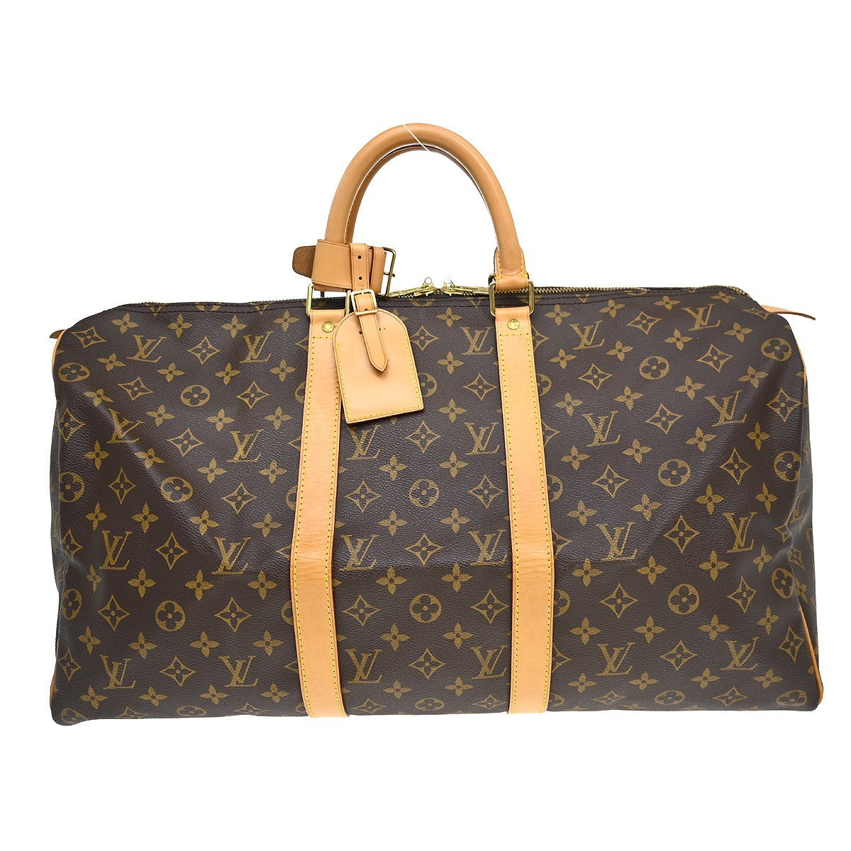 Louis Vuitton Keepall Bag Monogram Canvas Brown Canvas Travel Bag Bag (Pre-Owned)