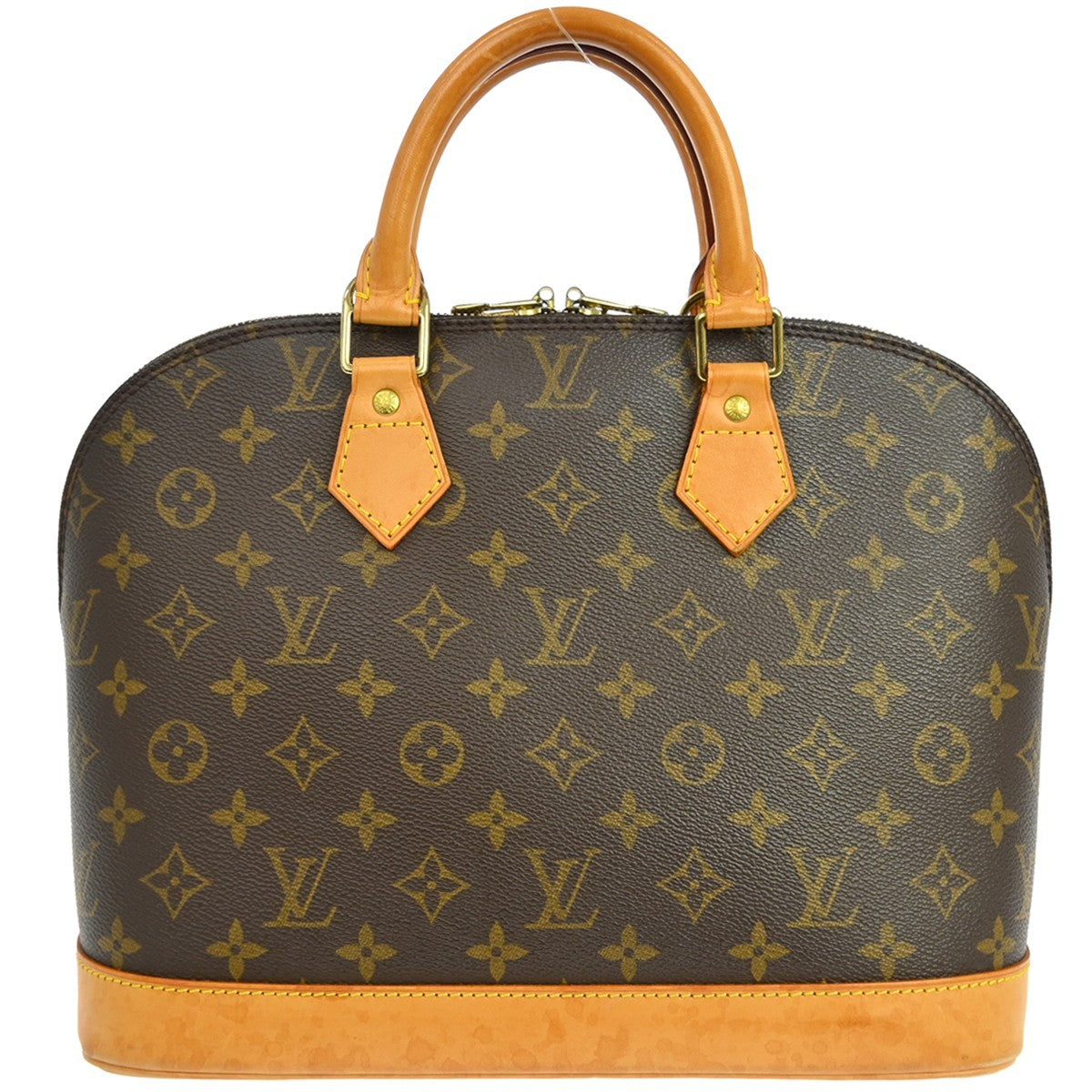 Louis Vuitton Alma Handbag Monogram Canvas Brown Canvas Handbag (Pre-Owned)
