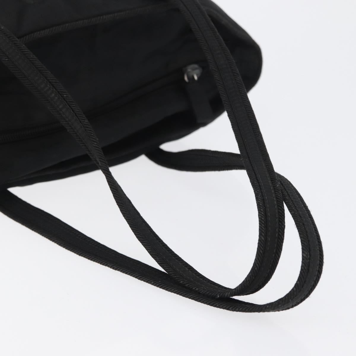 Prada Vintage Zip Tote Tessuto Black Nylon Tote Bag Bag (Pre-Owned)