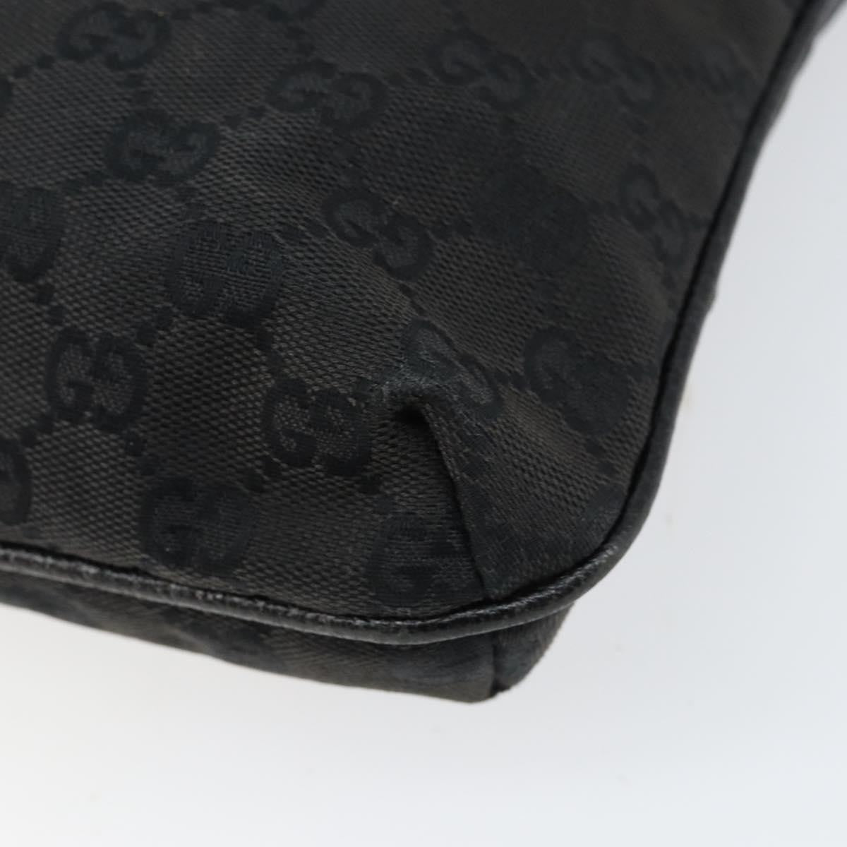 Gucci Vintage Shoulder Bag Monogram Canvas Black Canvas Shoulder Bag Bag (Pre-Owned)