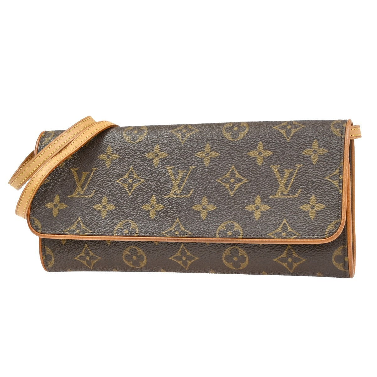 Louis Vuitton Twin Handbag Monogram Canvas Brown Canvas Clutche & Pouche Bag (Pre-Owned)