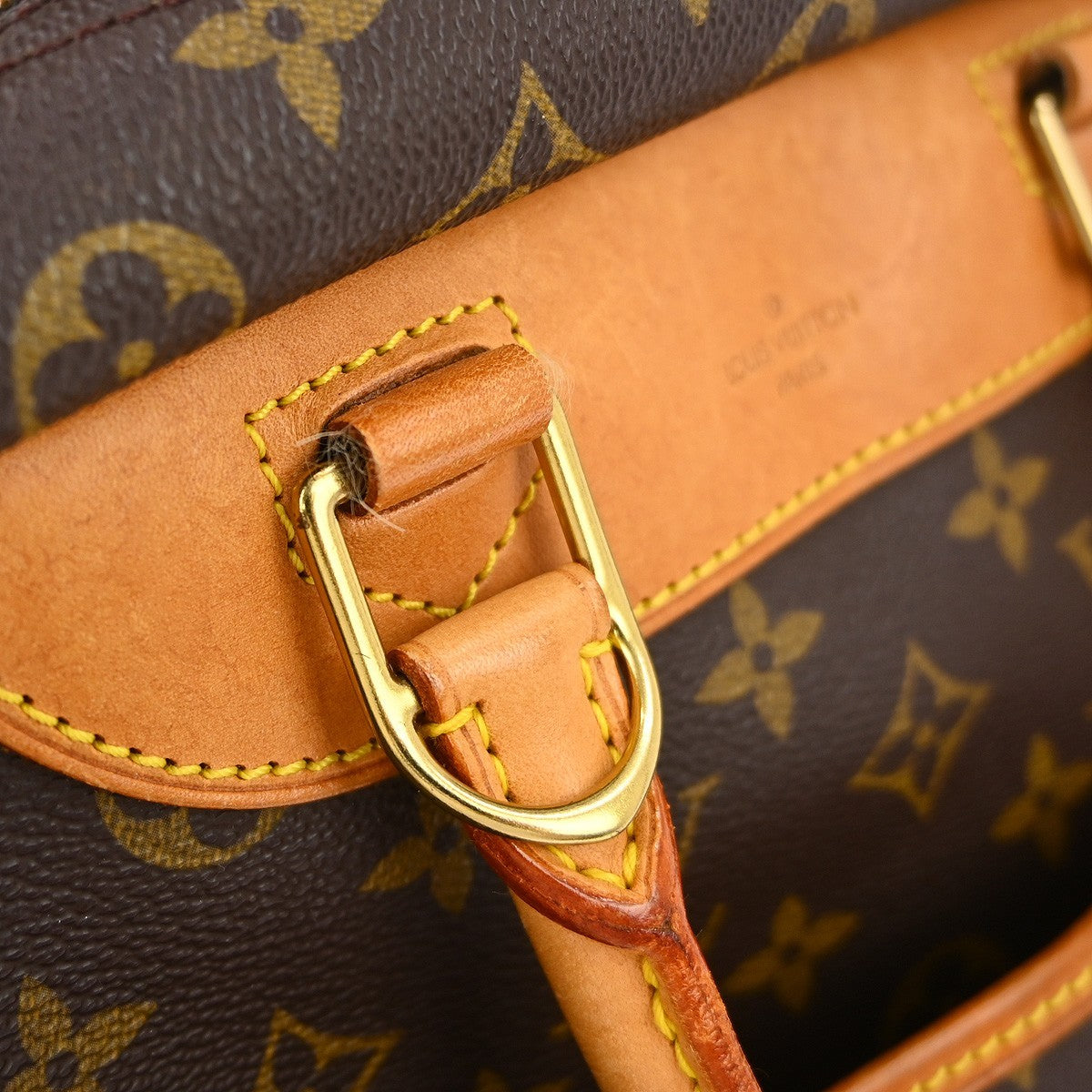 Louis Vuitton Deauville Handbag Monogram Canvas Brown Canvas Handbag (Pre-Owned)