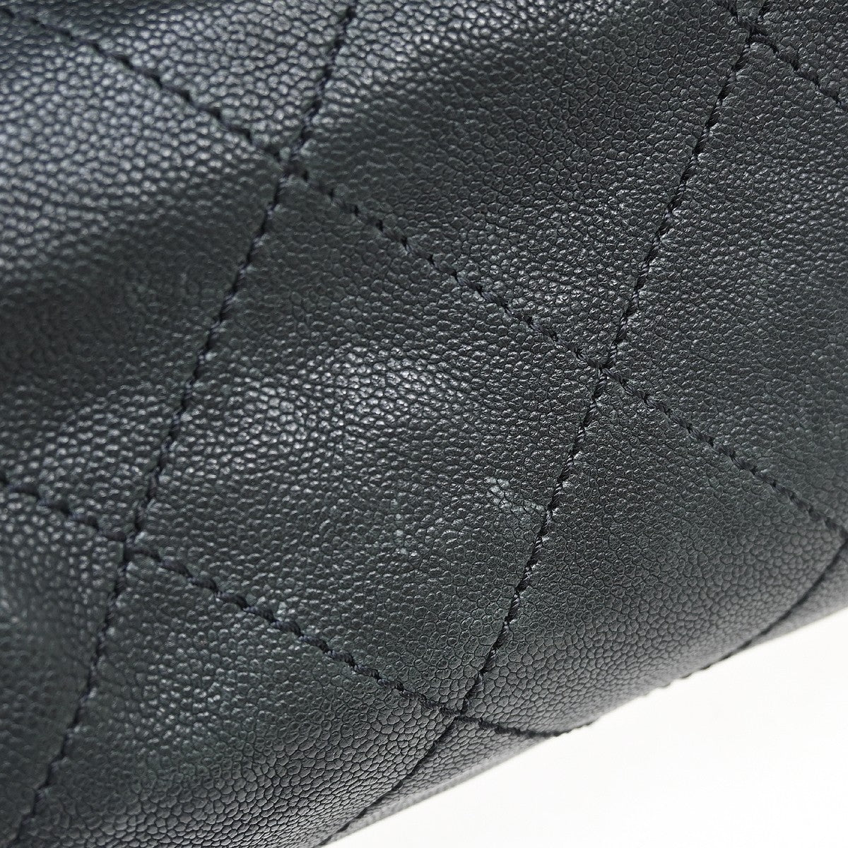 Chanel Outdoor Ligne Doctor Bag Quilted Caviar Black Leather Handbag (Pre-Owned)