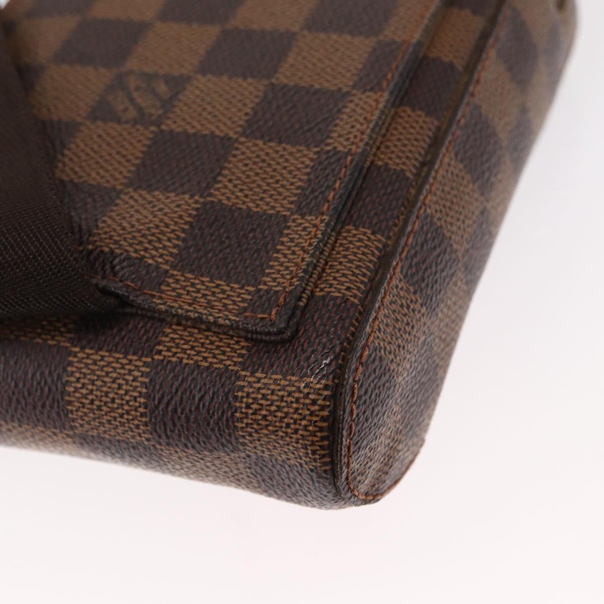 Louis Vuitton Geronimos Waist Bag Damier Brown Canvas Shoulder Bag Bag (Pre-Owned)