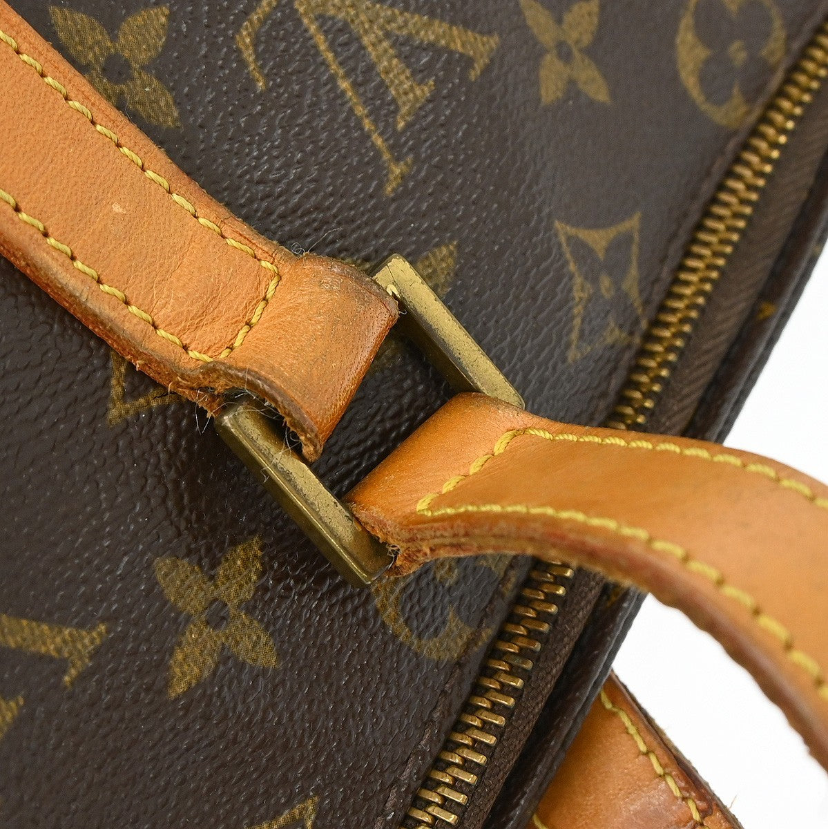 Louis Vuitton Cabas Mezzo Monogram Canvas Brown Canvas Tote Bag Bag (Pre-Owned)