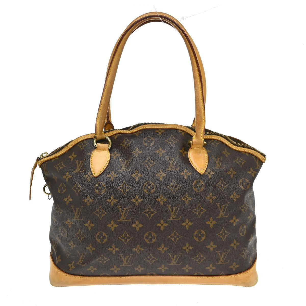 Louis Vuitton Lockit Handbag Monogram Canvas Brown Canvas Shoulder Bag Bag (Pre-Owned)