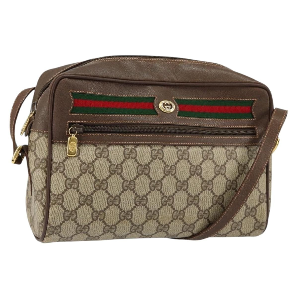 Gucci Vintage Ophidia Shoulder Bag Gg Canvas Beige Pvc Shoulder Bag Bag (Pre-Owned)