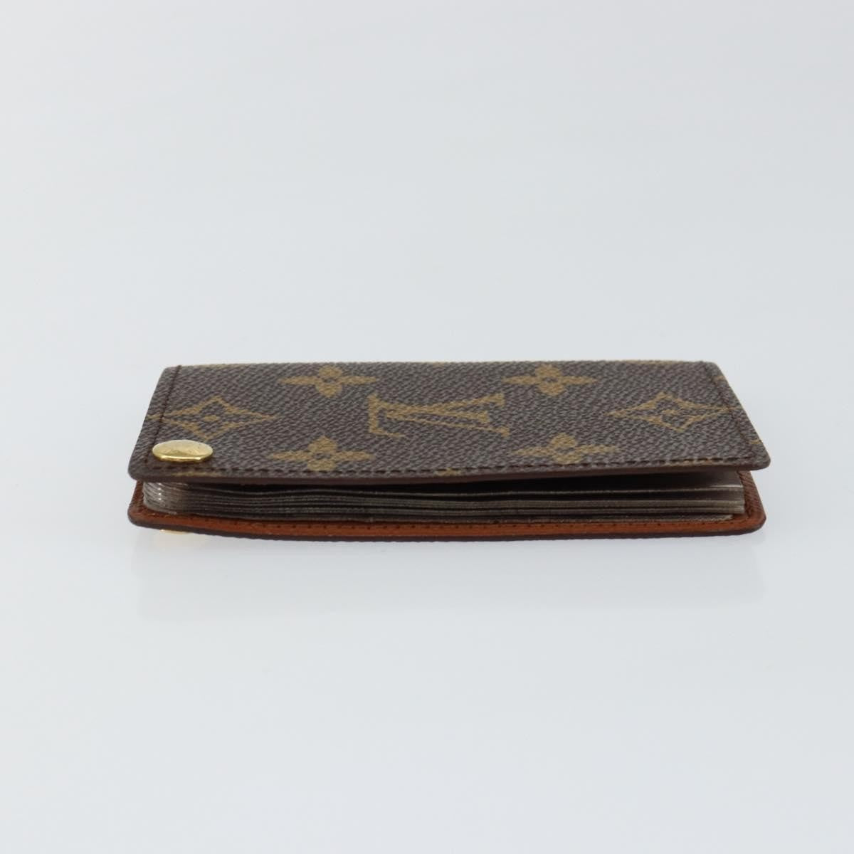 Louis Vuitton Porte Cartes Pression Card Case Monogram Canvas Brown Canvas Card Holders Accessory (Pre-Owned)