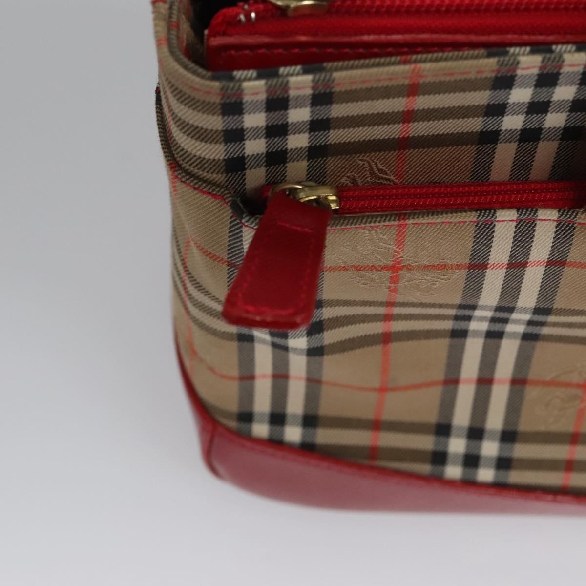 Burberry Nova Check Handbag Nova Check Canvas And Leather Beige Canvas Handbag (Pre-Owned)