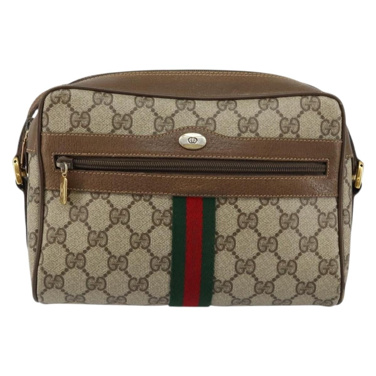 Gucci Ophidia Shoulder Bag Gg Coated Canvas Beige Canvas Shoulder Bag Bag (Pre-Owned)
