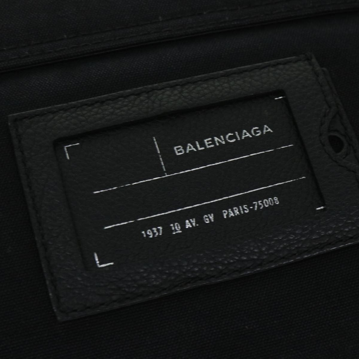 Balenciaga Vintage Pouch Leather Black Canvas Clutche & Pouche Bag (Pre-Owned)