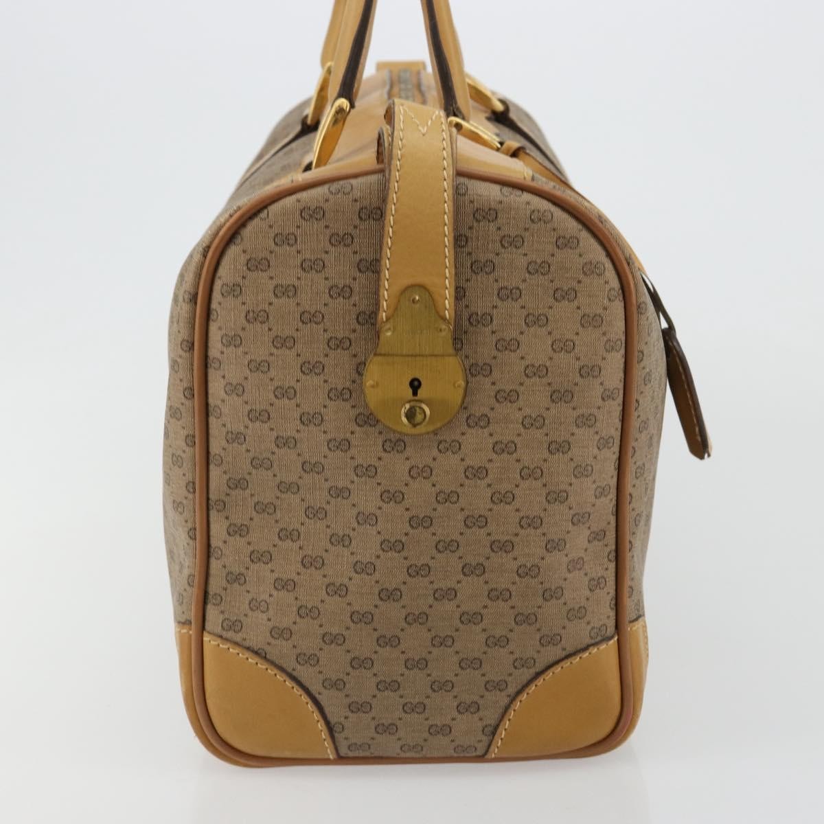 Gucci Vintage Travel Bag Gg Canvas Beige Pvc Travel Bag Bag (Pre-Owned)