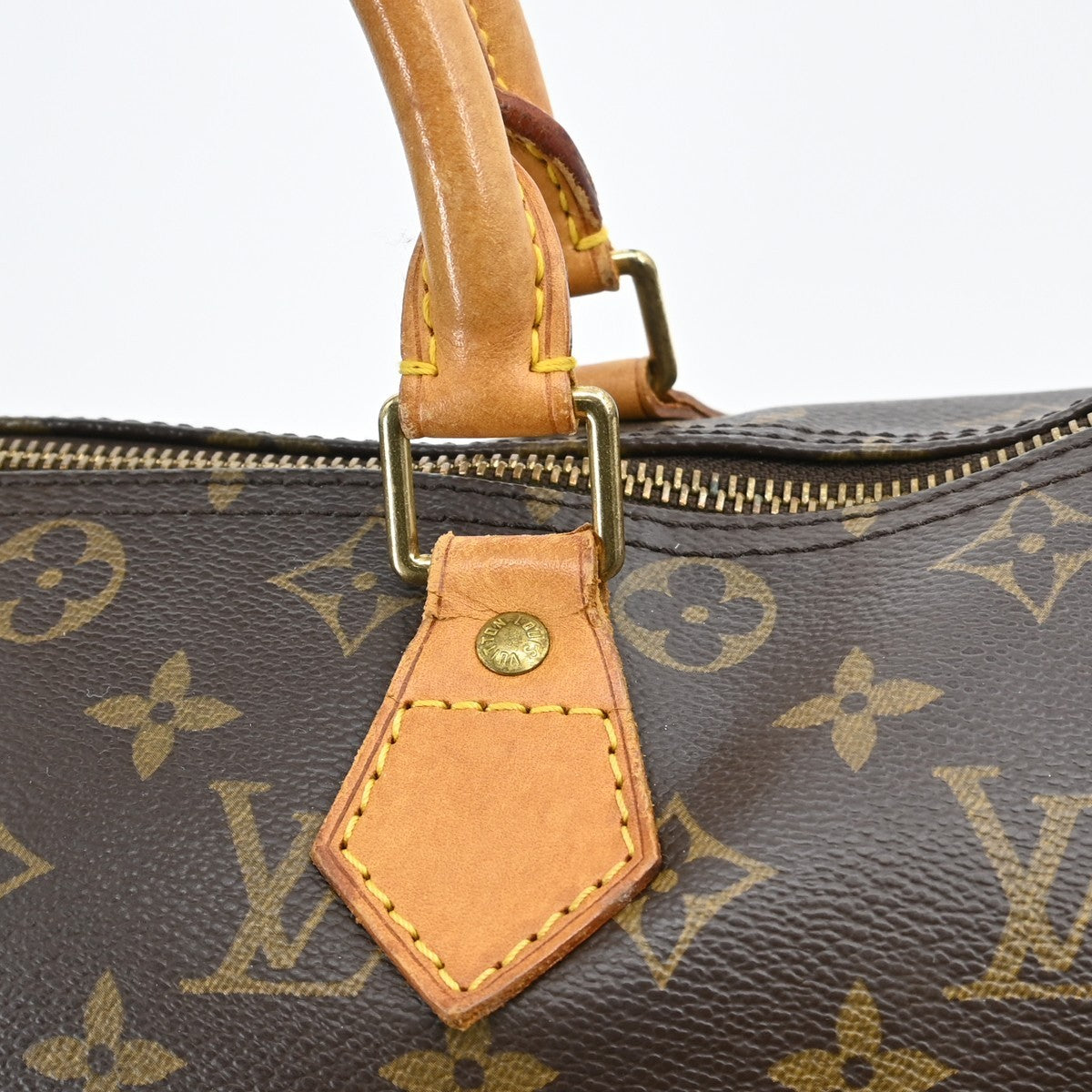 Louis Vuitton Speedy Handbag Monogram Canvas Brown Canvas Handbag (Pre-Owned)