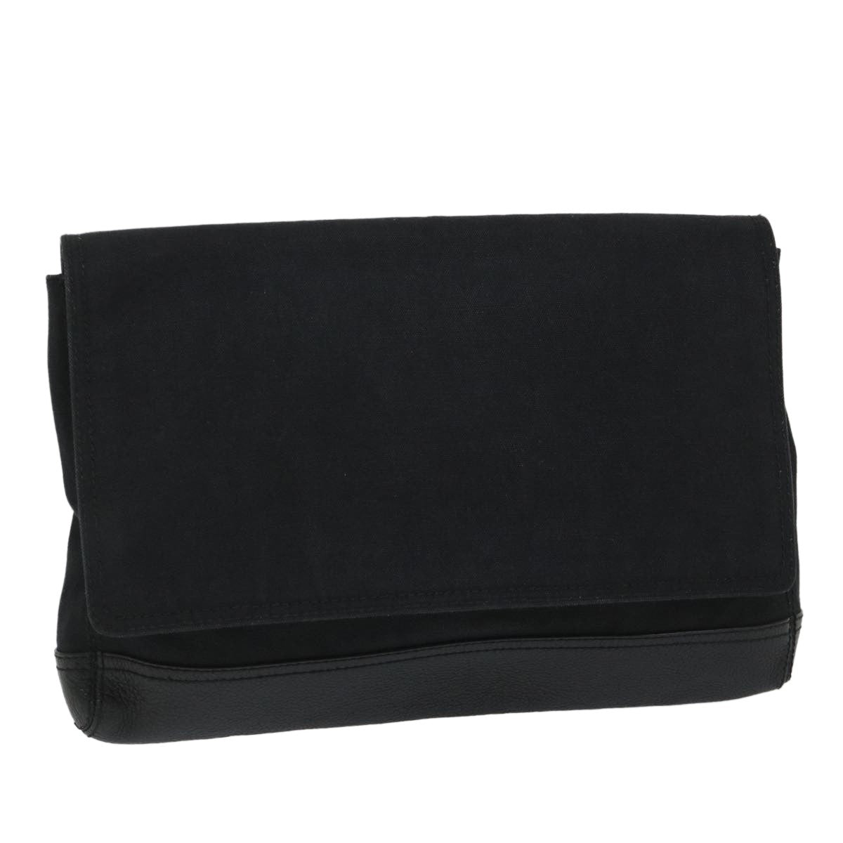 Balenciaga Vintage Pouch Leather Black Canvas Clutche & Pouche Bag (Pre-Owned)